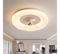 MEVZHH Ceilifans Withps,Remote Silent 50Cm Ceilifans Withp Led Cloud 6 Speed Reversible Motor, for Bedroom Kids Room/White/D