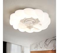MEVZHH Ceilifans Withps,Remote Silent 50Cm Ceilifans Withp Led Cloud 6 Speed Reversible Motor, for Bedroom Kids Room/White/B
