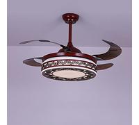 MEVZHH Ceilifans Withps,Three Speed Acrylic Fan Remote Control Chinese Led Stealth Fan Light