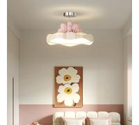 MEVZHH Chandeliers,55 cm Child Room Light Led Yellowish Ceilingpp Pink Heart Shaped Decoround Ceililight Liviroom Bedroom Diniroom with Remote Control