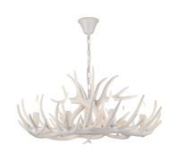MEVZHH Chandeliers,Light Retro Industrial Ceililights Resin E14 Height Adjustable Hangingp Country Style Crestaurant Corridor Bedroom Decoration/White/9 Lights