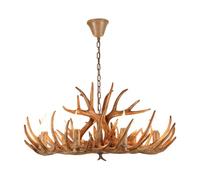 MEVZHH Chandeliers,Light Retro Industrial Ceililights Resin E14 Height Adjustable Hangingp Country Style Crestaurant Corridor Bedroom Decoration/Brown/9 Lights