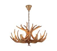 MEVZHH Chandeliers,Light Retro Industrial Ceililights Resin E14 Height Adjustable Hangingp Country Style Crestaurant Corridor Bedroom Decoration/Brown/6 Lights