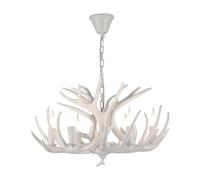 MEVZHH Chandeliers,Light Retro Industrial Ceililights Resin E14 Height Adjustable Hangingp Country Style Crestaurant Corridor Bedroom Decoration/White/6 Lights