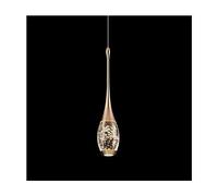 MEVZHH Chandeliers,Mid Century Modern 2-Light Blackd Longp V-Intage Mi-Ni Hangingp Bubble Glass Lights Compatible with Kitchen Island Ceilifoyer Staircase Be Present/D-1 Light