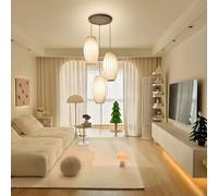 MEVZHH Chandeliers,Modern Cream Light Wabi-Sabip Simple E27 for Liviroom Diniroom Bedroom Adjustable Light/P1