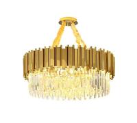 MEVZHH Chandeliers,Modern K9 Crystal -Den Round Light with 3-Color Lightistylish Crystalp for Livirooms & Hotels