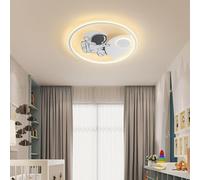 MEVZHH Chandeliers,Modern Led Childp 50 cm Round Ceililight Ceilingp Child Room Bedroom Liviroom Girls Room Nursery Astronaut Ultra Thin with Remote Control