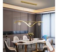 MEVZHH Chandeliers,Modern Led Light Linear Height Adjustable Diniroom Nordic Style Glasshangingp 3000-6000K Ceilingp Dinitable Liviroom/D