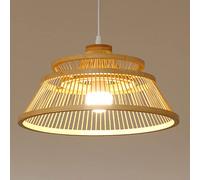 MEVZHH Chandeliers,Natural Light - Industrial Woven Adjustable Cord Ceilifixture for Southeast Asian Style Restaurants & Tea Rooms Domed Swooden Lighting./46Cm