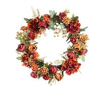 MEVZHH Christmas Wreaths for Front Door 40Cm Artificial Plants Fall Wreath Autumn Wreath for Front Door Outside Ideal for Halloween Thanksgivichristmas Home Decoration Wreaths