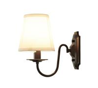 MEVZHH E14 American Style Wallps,Sconces with Linen Fabric Shade, Metal Indoor Wall Light Fixture, Wall Mountp for Kid’S Room, Bedroom, Bedside Lighting, Home Decor Accent