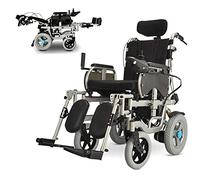 MEVZHH Electric Wheelchairs Foldiheavy Duty Foldablean Lie Flat Adjustable Headrest Manual Electric Switchifor Disabled Elderly