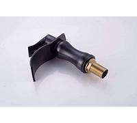 MEVZHH Faucet Bathroom Black Basin Faucet Brass & Black Widespread Waterfall Mixer Tap Black Waterfall Faucets