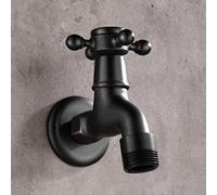 MEVZHH Faucet Black Oil Rubbed Bronze Double Usiwashingfaucet Bathroom Corner Faucet Tap Garden Kitchen Tap