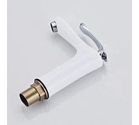 MEVZHH Faucet Innovative Fashion Style Home Multi-Color Bath Basin Faucet Cold and Hot Water Taps White Bathroom Mixer Tap Bathroom Faucet