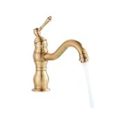 MEVZHH Faucets,Basin Taps Antbrass Basin Vessel Sink Faucet Deck Mounted Hole Cold Hot Water Mixer Tap Bathroom 1(Black Bronze High)/Ant Brass Short