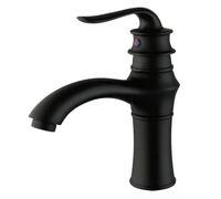 MEVZHH Faucets,Basin Taps Basin Faucet Modern Bathroom Washbasind Hot Cold Mixer Tap Sink Single(Gold Short)/Black Short/G1/2