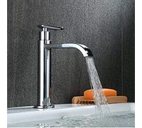 MEVZHH Faucets,Modern Single Handle Platicold Water Tap Bathroom Garden Sink Basin Faucet Lavatory Sink Mixer Tap Faucet Brass Water-Tap/18Cm Present