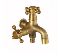 MEVZHH Faucets,Outside Tap Wall Mounted Antbrass Bathroom Washingfaucet Mop Pool Tap Cold Water Tap Decooutdoor Garden Faucet(02)/5