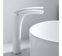 MEVZHH Faucets,Water-Taps,Faucet Waterfall All Bronze Above Counter Basin Faucet Taps Wash Your Face Basin Bathroom Cabinet Water-Tap Bathroom Nordic White Single Hole Single Handle Faucet/26Cm