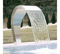 MEVZHH Faucets,Waterfall, Stainless Steel Swimmipool Fountain Swimmipool Drippiwater Fountain Tap Tap Water Overflow Outdoor Water Ground Pool Waterfall Fountain