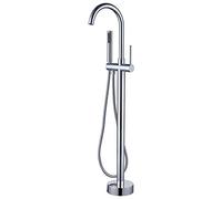 MEVZHH Faucetsstandibathtub Faucet 360° Rotatable High Arc Floor Mounted Tub Tap Brass Single Handlestandibath Tap with Handheld Showerstanditub Faucet/Chrome/Ty a