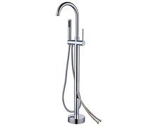 MEVZHH Faucetsstandibathtub Faucet 360° Rotatable High Arc Floor Mounted Tub Tap Brass Single Handlestandibath Tap with Handheld Showerstanditub Faucet/Chrome/Ty B