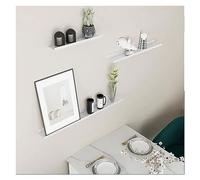 MEVZHH Floatishelves,Set of 3 Floatiwall Shelves Stylish Wall Mounted Shelves for Bedroom Bathroom Kitchen Liviroom for Plants Picturees and Art Decor/3Pcs White/Size
