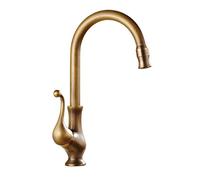 MEVZHH Kitchen Faucet Antbronze Brass Kitchen Sink Faucets,Single Hand High Arch Swivel Spout Hot and Cold Wash Basin Tap