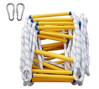 MEVZHH Ladders Soft Ladder Roladder Rescue Ladder for Emergencies, Fireproof Escaladder, Emergency Fire Ladder with Carabiners, Rescue Roladder with Carabiners - for Quick Use in a Fire/Disaster,12M//