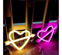 MEVZHH Led DIY Neon Light 0-9 Light up Numbers 26 Alphabet Neonp Battery/USB Powered,P Wall Decoration, Number/Letter Illuminated Sign Neon Lights/Pink/Heart