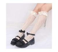 MEVZHH Lolita Japanese Sweet Bowknot Lace Socks Heap Heap Socks Mid Tube Socks Women Cute Calf Leg Socks Color Kawaii Stockings/Generated Color/Size