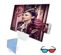 MEVZHH Magnifyiglasses,Mobile-Phone-Stand-Bracket-Magnifier 12"/16"/20"/26",Phscreen Amplifier,Large Screen Blu-Ray Ultra-Clear Phscreen Enlarger Hd 3D Movie Video Projector,Black,12In/White/20In