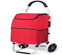 MEVZHH Movable Hand Trucks Shoppicarts Grocery Shoppicarts for The Elderly Portable Trolleys Foldiportable Household Trolleys Aluminumy Materials Foldable Trolleys/B