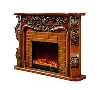 MEVZHH Portable Fireplace Electric Insert Firebox Fireplace Set Wooden Mantel Liviroom Heater Led Optical Artificial Flame Electric Fireplace/Brown Without Heater