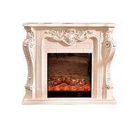 MEVZHH Portable Fireplace Electric Insert Firebox Liviroom Decoratiwarmifireplace Wooden Mantel Led Optical Artificial Emulational Flame Electric Fireplace/White Without Heater