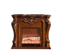 MEVZHH Portable Fireplace Electric Insert Firebox Liviroom Decoratiwarmifireplace Wooden Mantel Led Optical Artificial Emulational Flame Electric Fireplace/Brown Without Heater