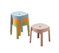 MEVZHH Set of 4 Lightweight Stackable Stools for Liviroom Bathroom Balcony Bedroom Waterproof Indoor/Outdoor Use Compact/27 * 29,5 Cm. Lot De 4/Normal