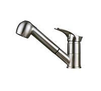 MEVZHH Shower Heads,2 Functions Kitchen Sink Faucet Contemporary Single Handle Brass Pull Out Kitchen Faucet with Pull Down Sprayer/Brushed Nickel Present
