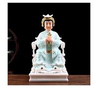 MEVZHH Sittibuddha 15" Artificial Jade Buddha Statues for Home Hand-Carved Yoga Zen Decor Light Blue Clothes Chinese Style Buddha Buddha Statue