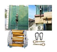 MEVZHH Soft Ladder Safety Roladder,Escaladders,Emergency Ladders,Roladder Fireproof Rescue Ladder, Fire Ladder for Emergencies, Multifunctional Ladder, for Quick Use in Fire,12M/39.37Ft/20M/6/Yellow/1