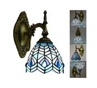 MEVZHH Style Wallps,1-Light,Stained Glass Shade Wall Light Fixtures, Modern Night Light for Bedroom Liviroom Hallway Bathroom Nightstandps,31