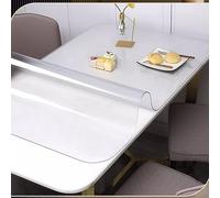 MEVZHH Table Cloths,Clear Pvc Table Cover Protector, 2.0Mm Waterproof Crystal Frosted Soft Plastictable Cover Protector for Coffee Table/Nightside Table/Side Table/100 * 100Cm/39 * 39In