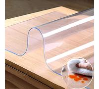 MEVZHH Tablecloths,Anti Scratch Table Mat,Odorless Clear Plastic Table Cloth Cover,Table Protector Cover for Kitchen Glass Countertop,1.2Mm Thick Tablecloth,Custom Size/100 * 180Cm/39 * 71In