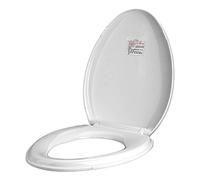 MEVZHH Ultra V-Shaped Toilet Seat with Antibacterial Pp Lid Soft-Close Feature White Fits Standard Toilets 18"X14.5" - for Adultst and Hygienic./Wei/46.8~48Cm*37Cm