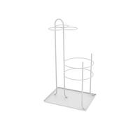 MEVZHH Umbrella Stands,Indoor, Umbrella Stand-Home Hotel Foyer Lobby Umbrella Stand Wrought Iron Floor Umbrella Bucket Umbrella Stand Indoor Tall/White