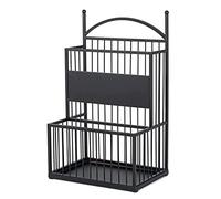 MEVZHH Umbrella Stands,Umbrella Umbrella Stand Metal Umbrella Stand with Drip Tray Umbrella Storage Rack Storage Bucket for Home Hotel Office Centrance Umbrella Rack Umbrella Organiser/Black/48*26*68C