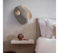 MEVZHH Wabi-Sabi Cement Wallp Lightifixture Industrial Concrete Wall Light G4 Warm Light Bedside Wall Sconce for Corridor Bedroom/D/s