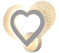 MEVZHH Wallp,Sunny 8W Led Wall Light Lovely Heart Shaped Wall Mount Indoor Decor Lightifixture, Modernmalist Bedroom Bedside Wallp, Kids Room Hallway Wall Sconce/Warm Light